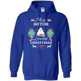 This Actor Loves Christmas Tree Shirt with Snowman