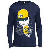 Jack Skellington The Nightmare Before Christmas-Packers Football - Canvas Long Sleeve T-Shirt