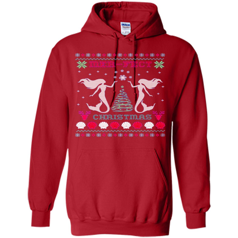 Mermaid Mer-Fect Ugly Christmas Sweater - Hoodie