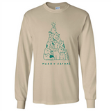 Merry Catmas Funny Cat Christmas Tree Sweatshirt - Long Sleeve T-Shirt