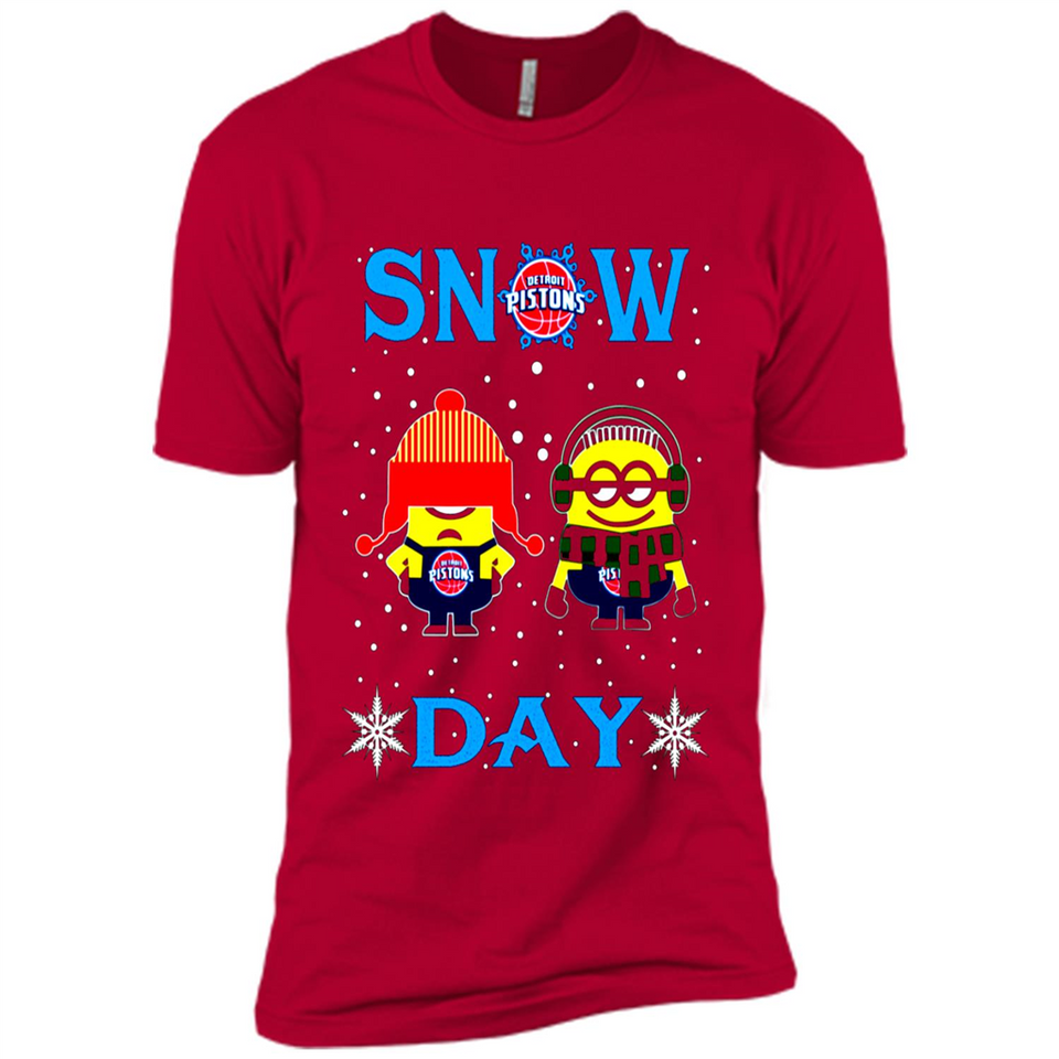 Snow Day Shirt For Detroit Pistons Vs Minion Fans pingpong