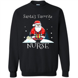 Funny Christmas Nurse Shirt, Santa_s Favorite Nurse - Sweatshirt