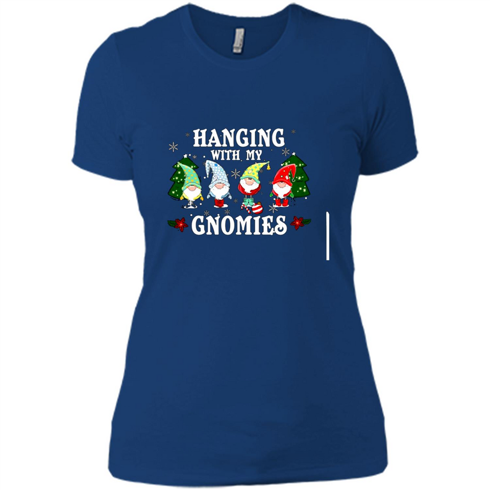 Christmas Garden Gnome Hanging With My Gnomies - Ladies' Boyfriend T-Shirt