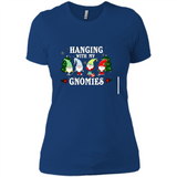 Christmas Garden Gnome Hanging With My Gnomies - Ladies' Boyfriend T-Shirt
