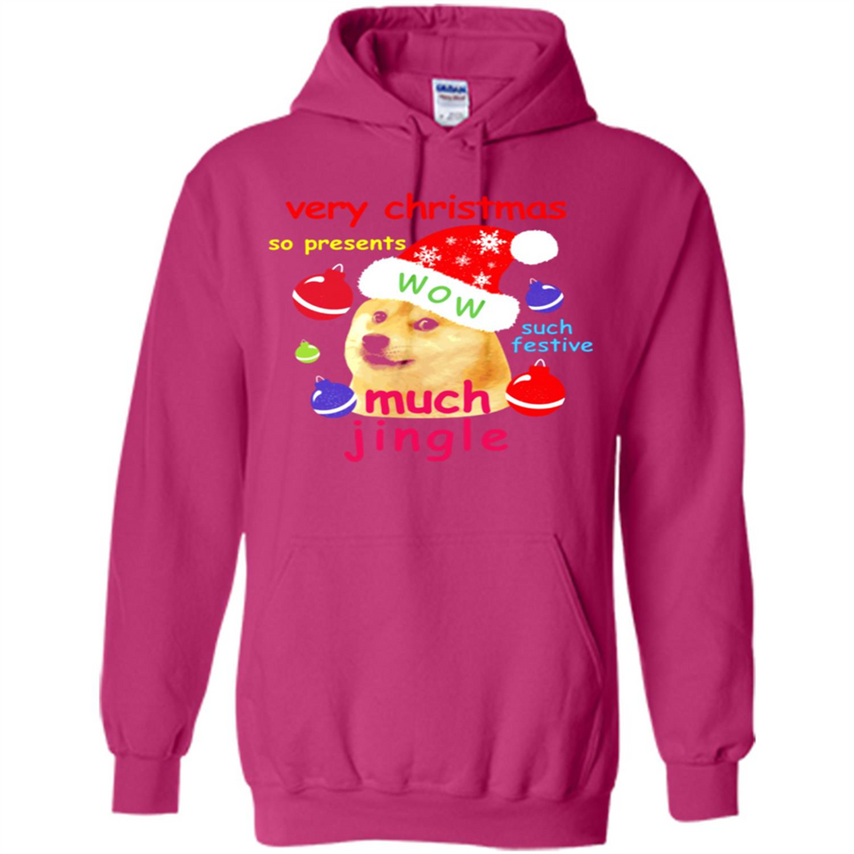 Christmas Doge Meme Shirts Funny Santa Shiba Inu Dog - Hoodie