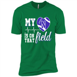 Northwestern Wildcats Football My Heart is on that Field - Premium Short Sleeve T-Shirt
