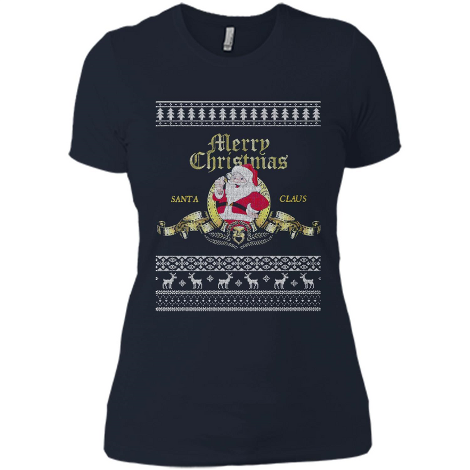 Christmas Santa Goldwyn Mayer Logo - Ladies' Boyfriend T-Shirt
