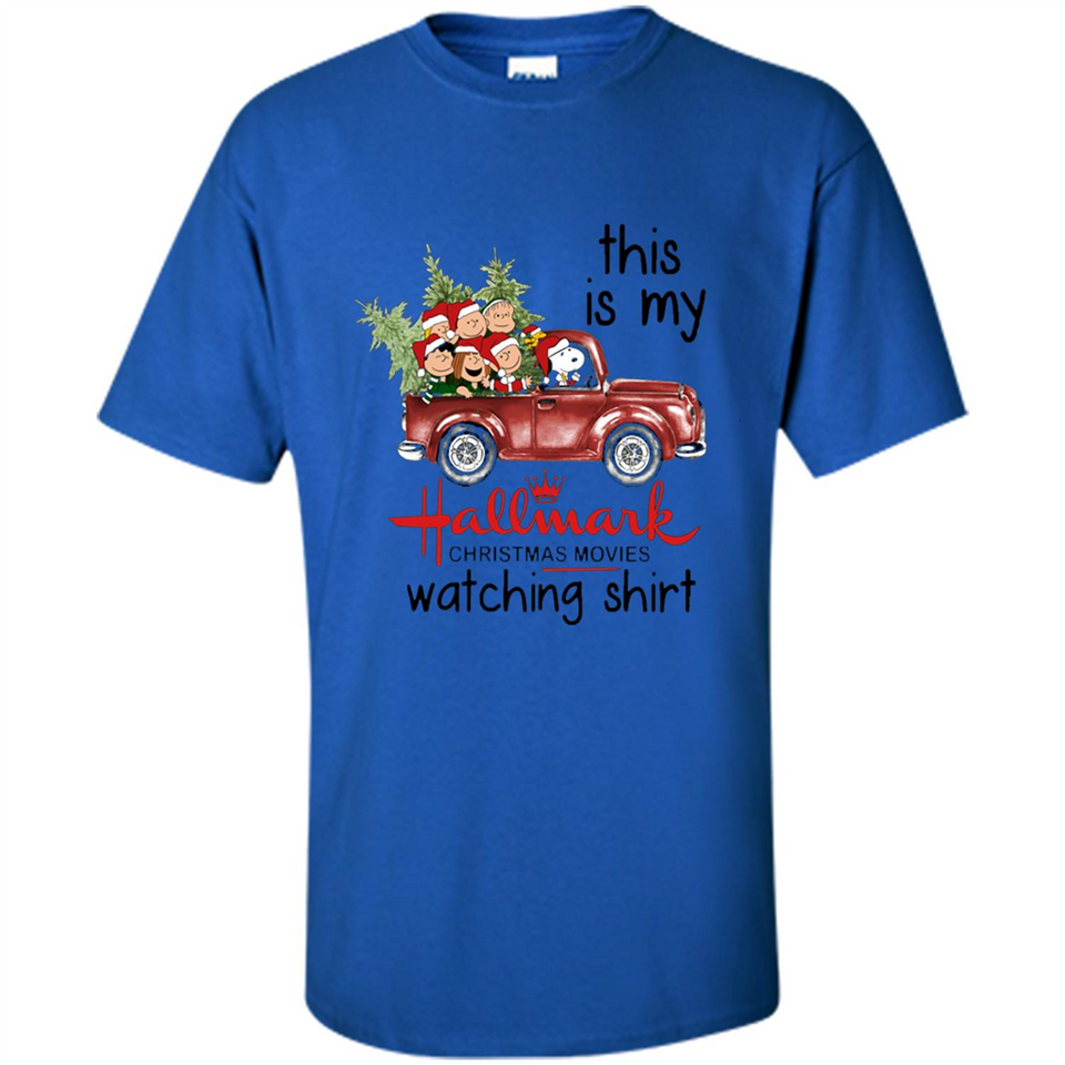 Snoopy This Is My Hallmark Christmas Movies Watching T-Shirt - Shirt