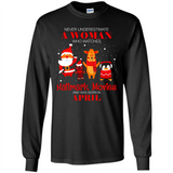 Never Underestimate An April Woman Watches Hallmark Movies Sweatshirt - Long Sleeve T-Shirt