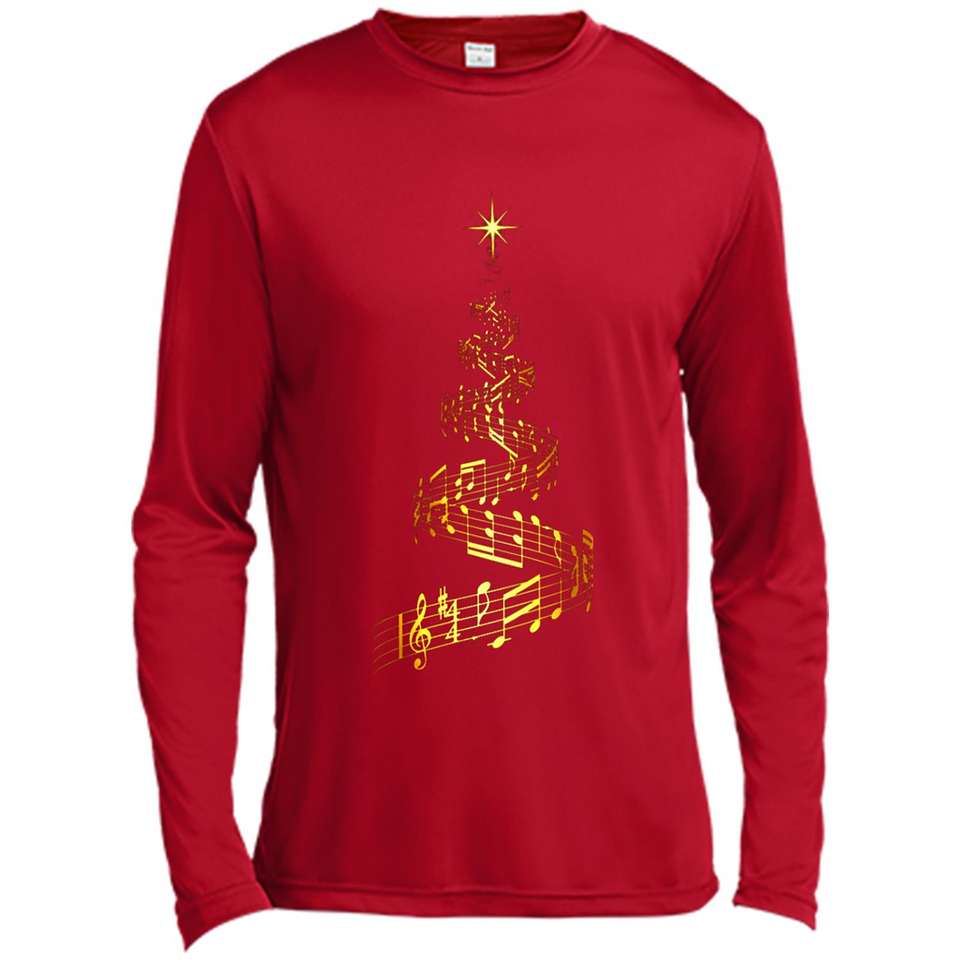 Music Note Christmas Tree Xmas Music Lover Mug PINGPONG - Canvas Long Sleeve T-Shirt