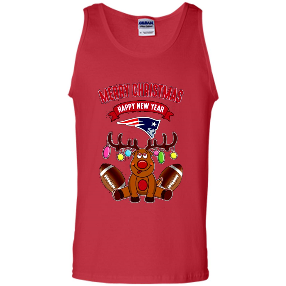 New England Patriots NFL Reindeer Funny Merry Christmas And Happy New Year