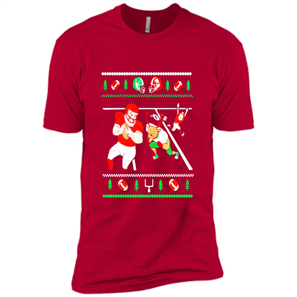 Santa vs Deer Football Ugly Christmas PINGPONG
