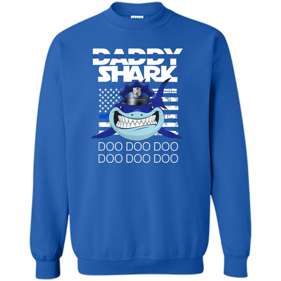 Police Daddy Shark Blue Line Tee