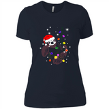 Cute Christmas Choloepus Sloth Santa Led Light Mug - Ladies' Boyfriend T-Shirt