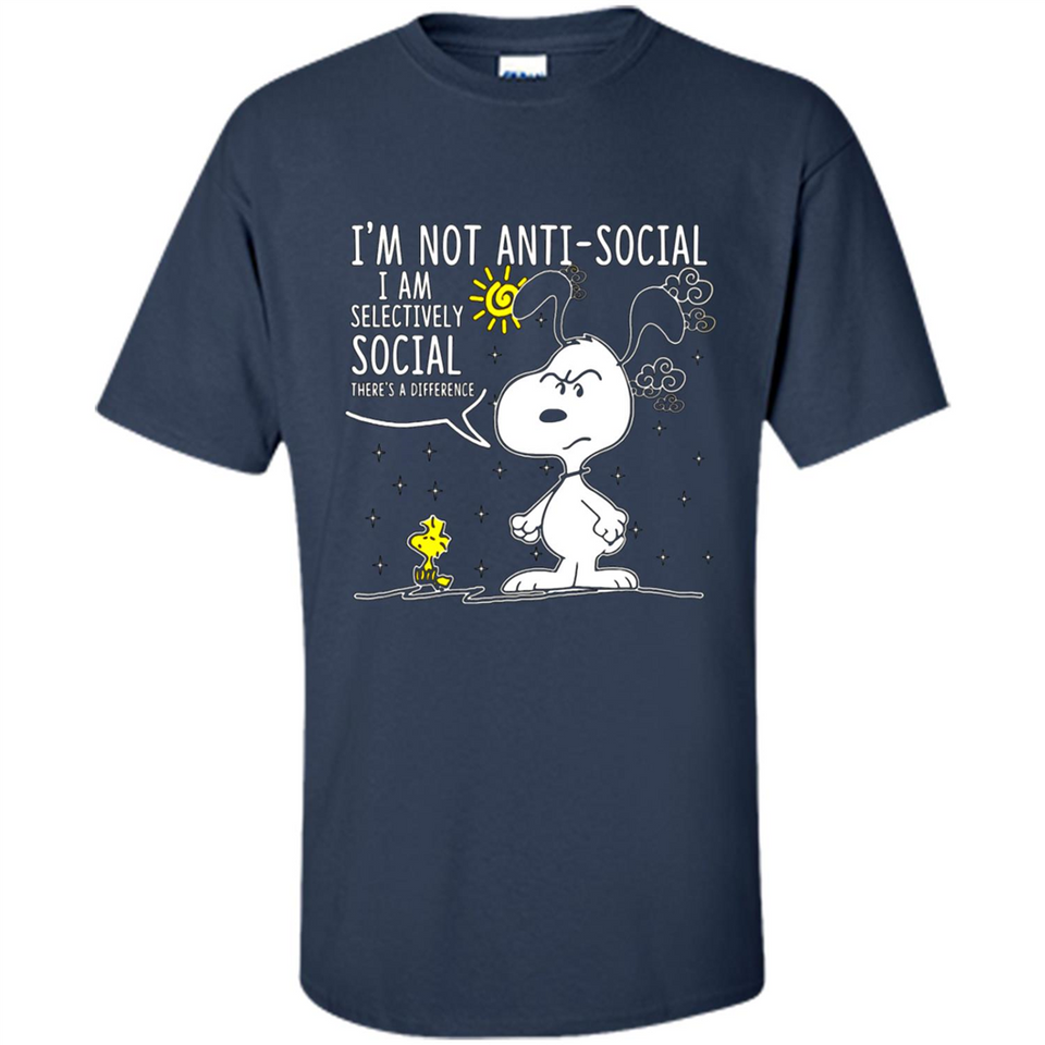 Snoopy I'm Not Anti-Social I Am Selectively Social