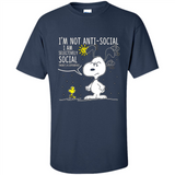 Snoopy I'm Not Anti-Social I Am Selectively Social