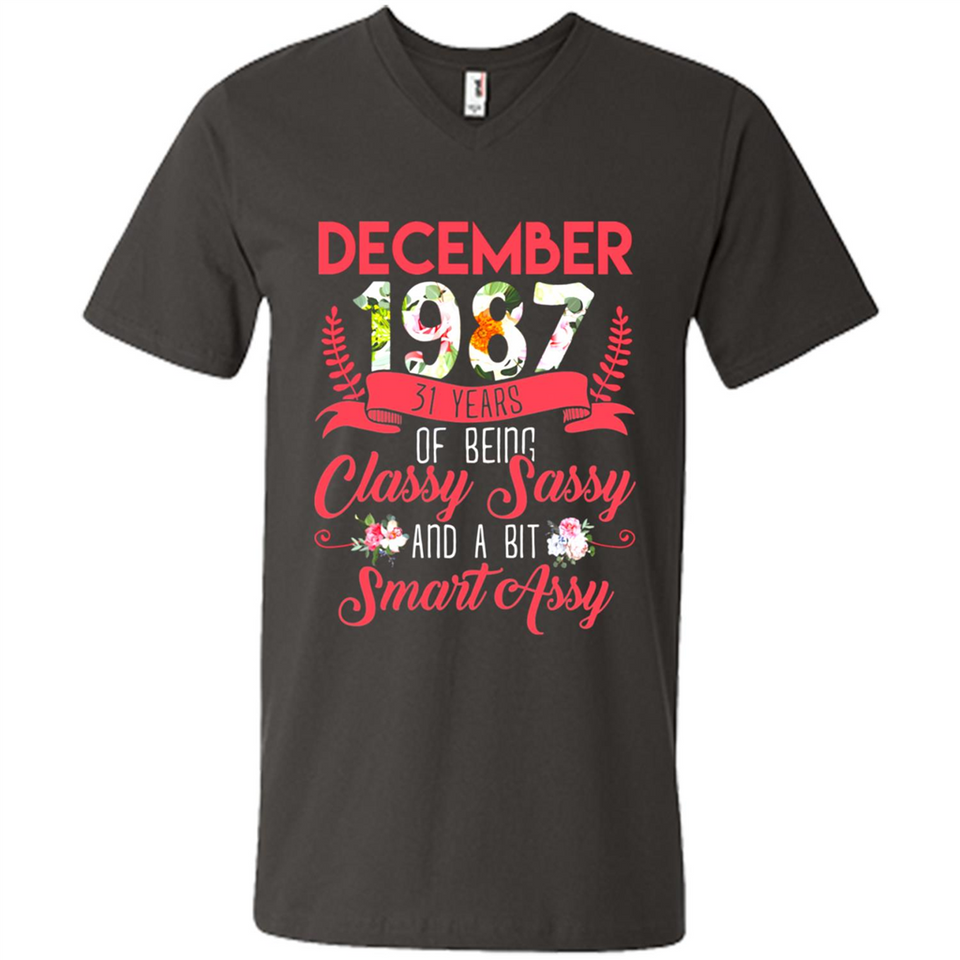 December 1987 31 Years Of Being Classy Sassy - Men's V-Neck