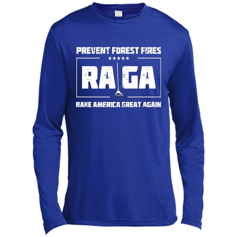 Prevent Forest Fires Rake America Great Again Shirt PINGPONG - Canvas Long Sleeve T-Shirt