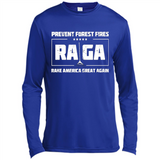 Prevent Forest Fires Rake America Great Again Shirt PINGPONG - Canvas Long Sleeve T-Shirt