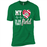 Ohio State Buckeyes Football My Heart is on that Field - Premium Short Sleeve T-Shirt