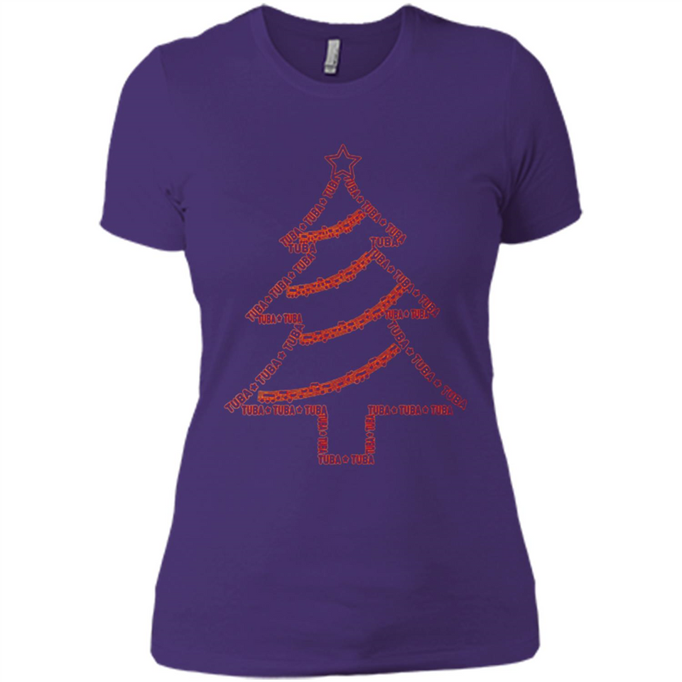 Tuba Text Christmas Tree Musical Instrument Holiday Shirt
