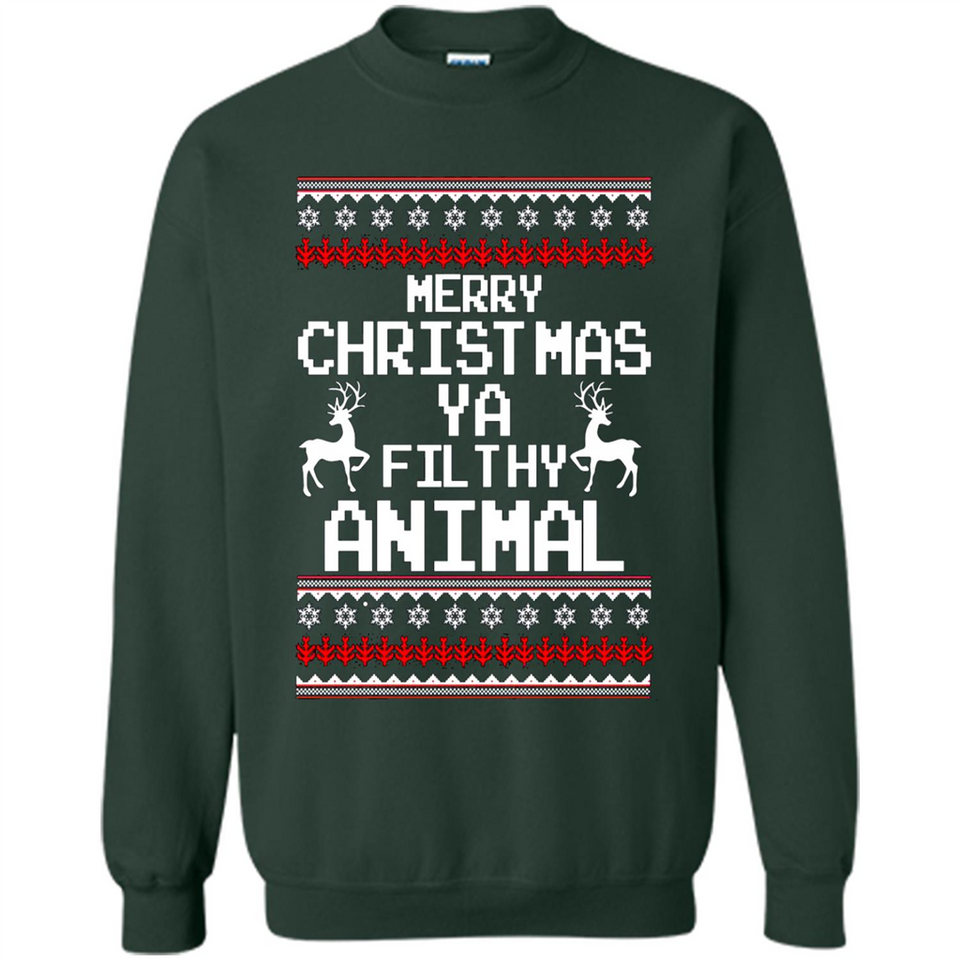 Merry Christmas ya filthy animal ulgy sweater PINGPONG