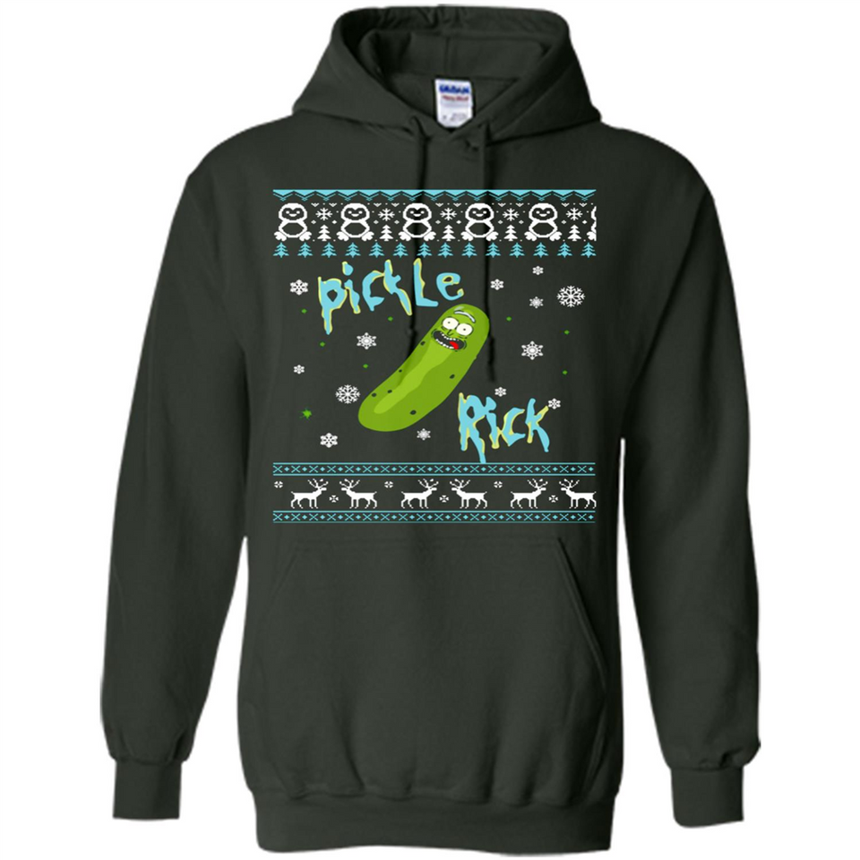 Rick and Morty Pickle Rick Ugly Christmas Sweater - Hoodie