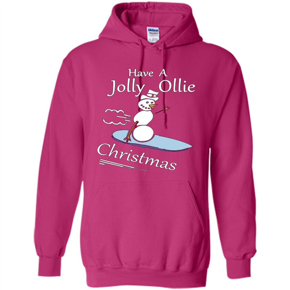 Snowman Snowboarder Tshirt Have Jolly Ollie Christmas