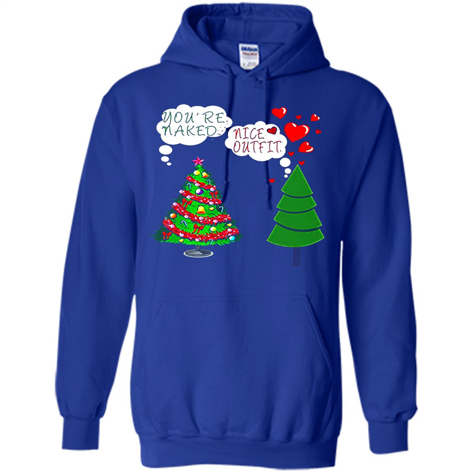 Fir Loves Christmas Tree Funny Undecorated Joke - Hoodie