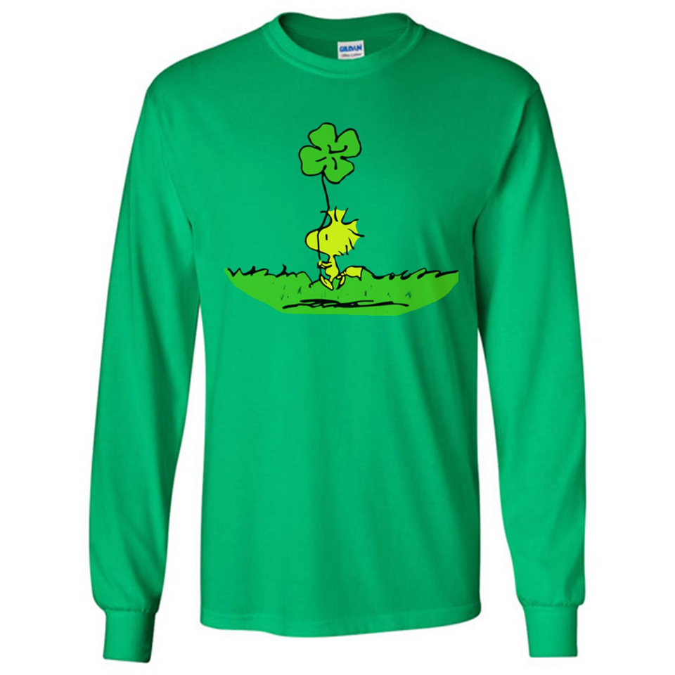 Snoopy Woodstock Shamrock - Long Sleeve T-Shirt