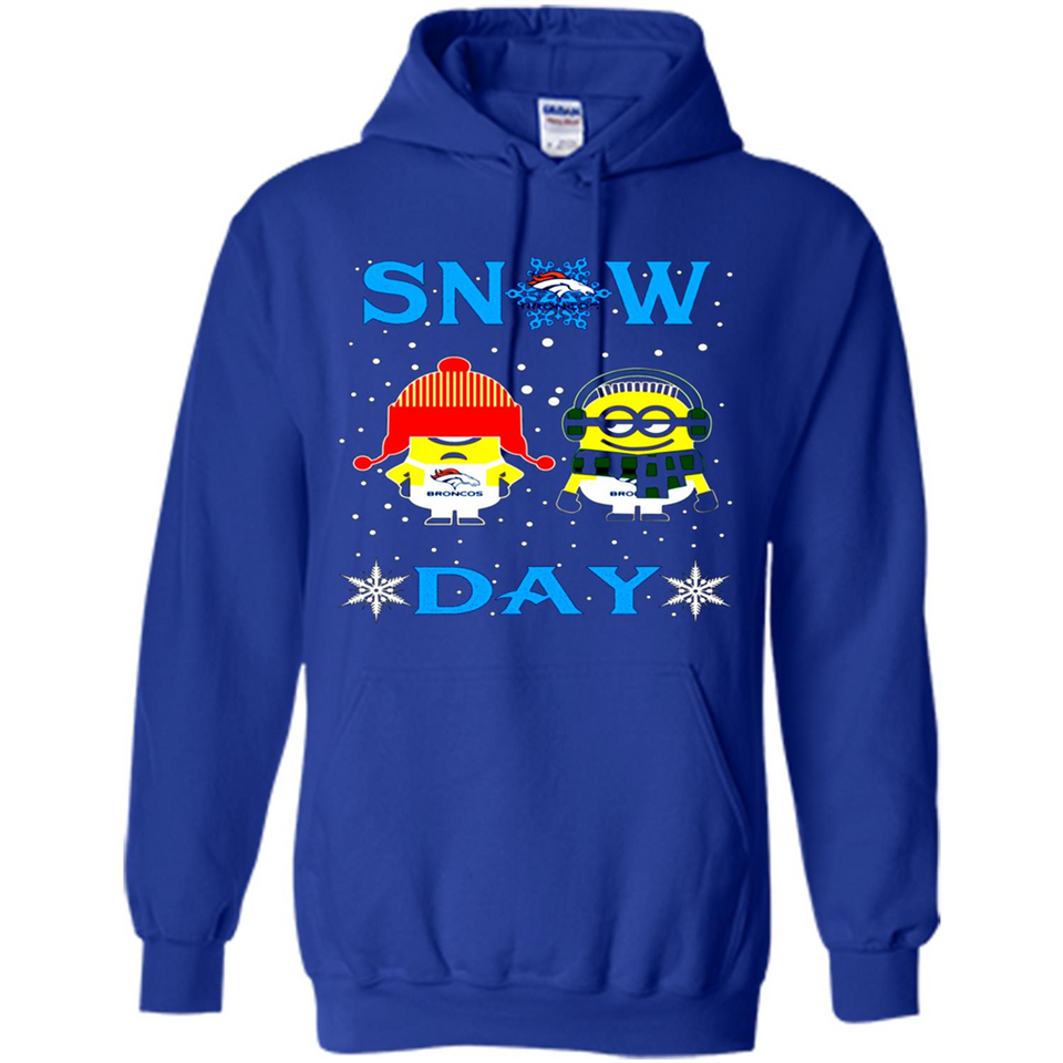 Snow Day Shirt For Denver Broncos Vs Minion Fans pingpong