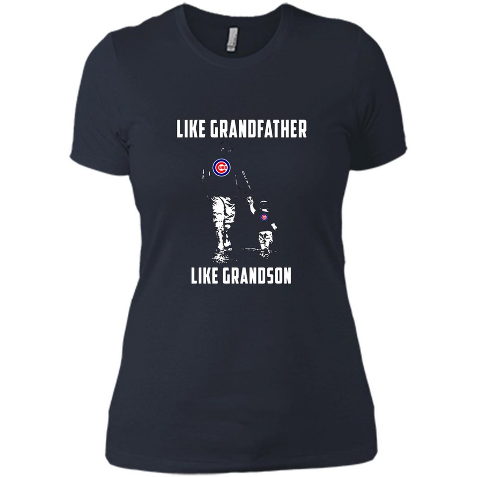 Chicago Cubs GrandFather Like GrandSon - Ladies' Boyfriend T-Shirt