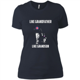 Chicago Cubs GrandFather Like GrandSon - Ladies' Boyfriend T-Shirt