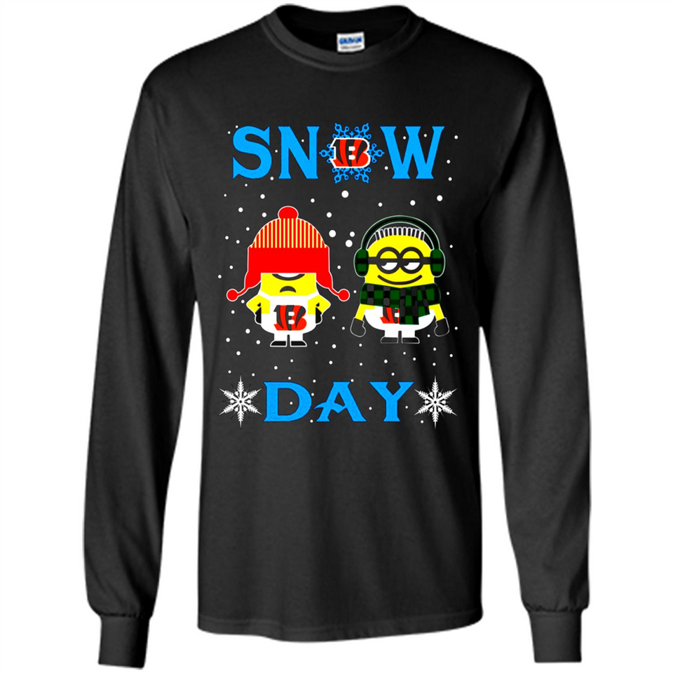 Snow Day Shirt For Cincinnati Bengals Vs Minion Fans pingpong