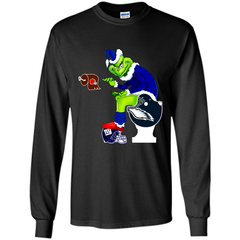 New York Giants Toilet Grinch Santa Claus Football Fan PINGPONG