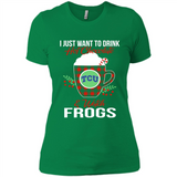 I Just Want To Drink Hot Chocolate & Watch TCU Horned Frogs Ugly Christmas Sweater PINGPONG