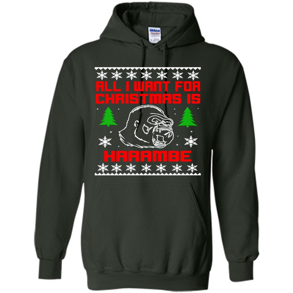 All I Want For Christmas Is HarambeT Rex Attack Reindeer ugly sweater PINGPONG