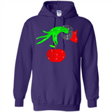 Christmas The Grinch Hand Holding Apple Ornament sweater - Hoodie