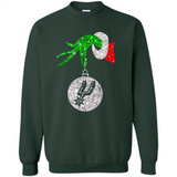 Amazing shirt San Antonio Spurs Glitter Grinch Monogram Ornament Christmas Gift - Sweatshirt