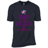 Reasons to be a Columbus Blue Jackets Fan Complete List on Back - Premium Short Sleeve T-Shirt