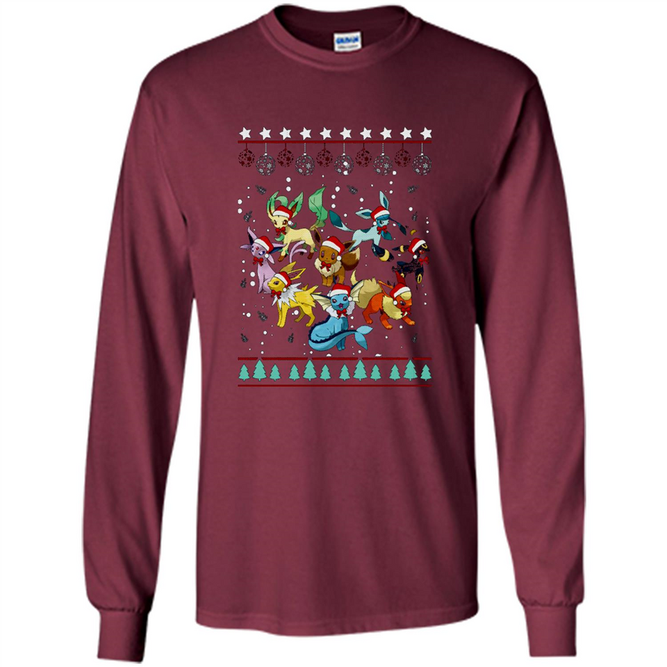 Pokemon Eeveelutions Ugly Christmas Sweater Perfect Christmas PINGPONG