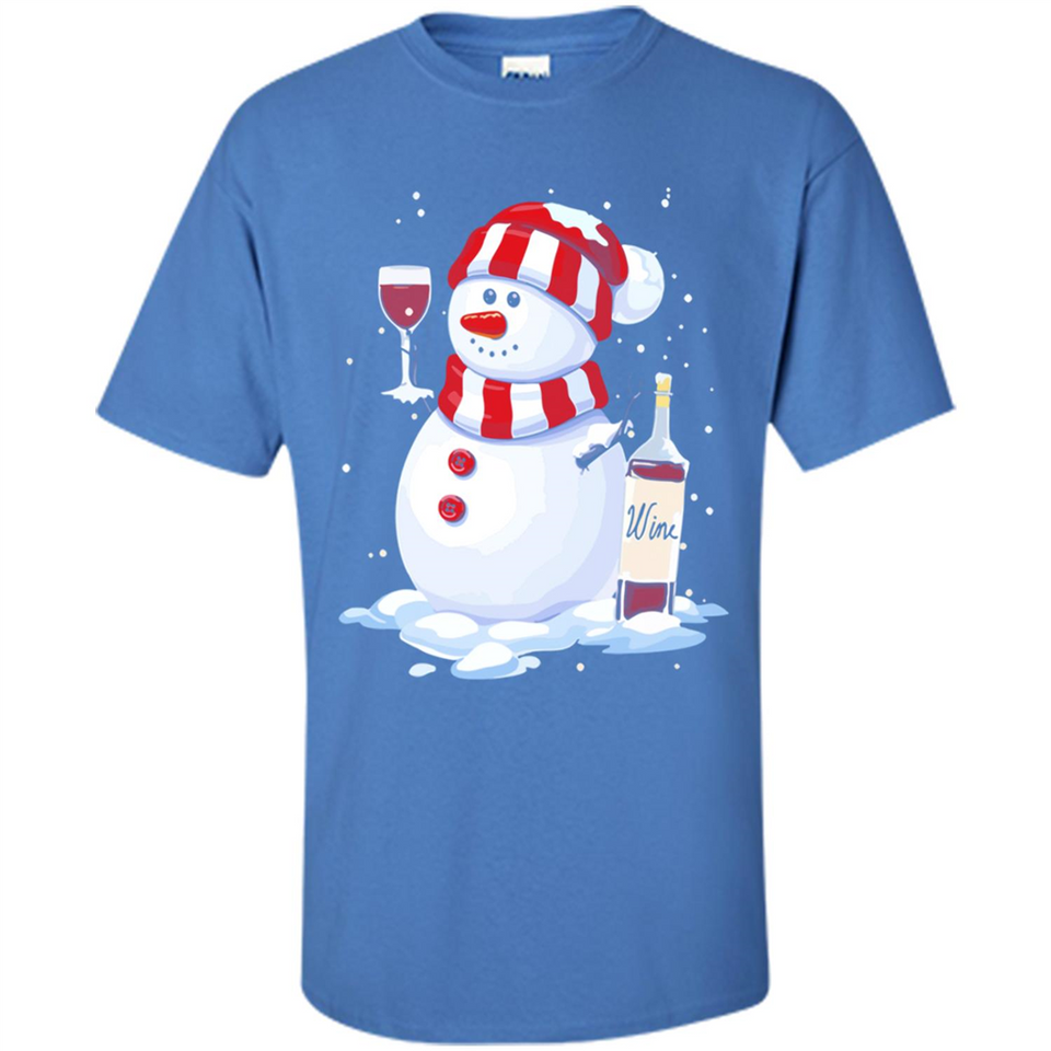 Cute Snowman drink Red Wine Christmas - Shirt