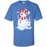 Cute Snowman drink Red Wine Christmas - Shirt