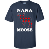 Nana Moose Funny Christmas Plaid Buffalo T-Shirt - Shirt