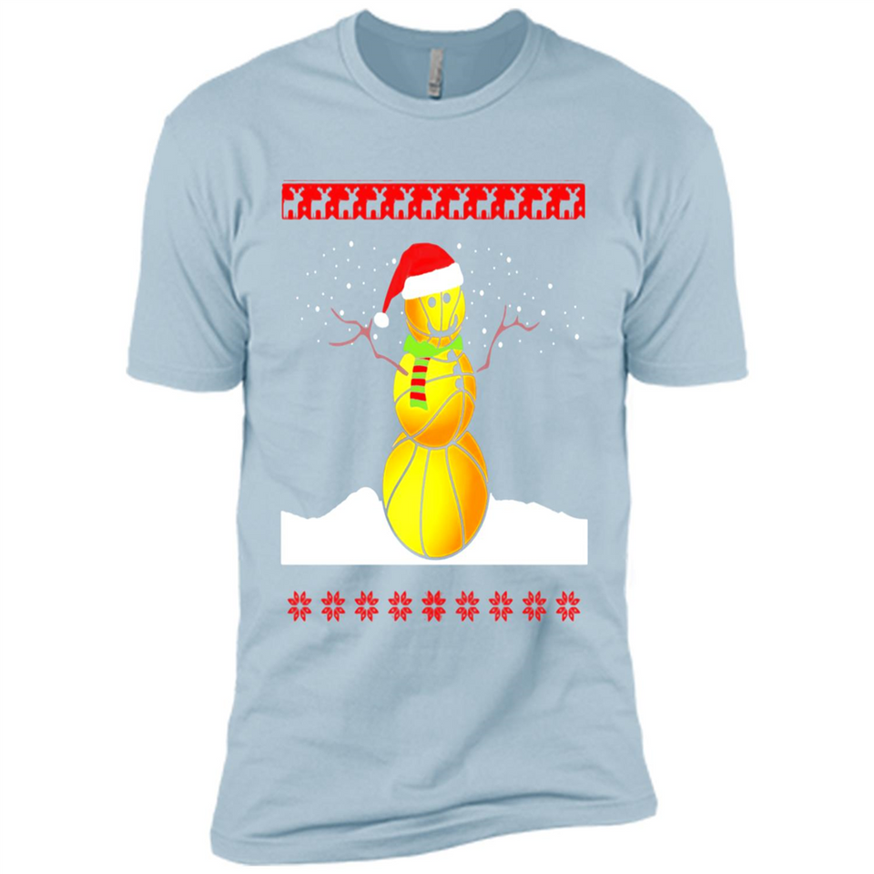Basketball Santa Funny Christmas - Premium Short Sleeve T-Shirt