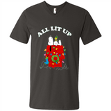 Peanuts By Schulz Snoopy Young Men_s Christmas - Men's V-Neck