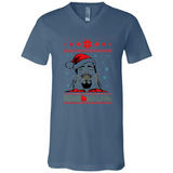 Home Malone Christmas Sweater PINGPONG - Canvas Unisex V-Neck