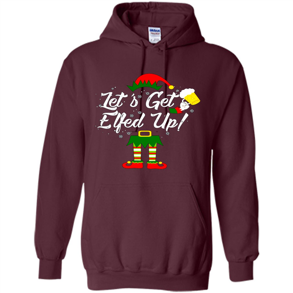 Let's Get Elfed Up Drinking Beer Christmas PINGPONG