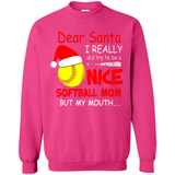 Dear Santa I Really Did Try To Be A Nice Softball Mom T-Shirt - Sweatshirt