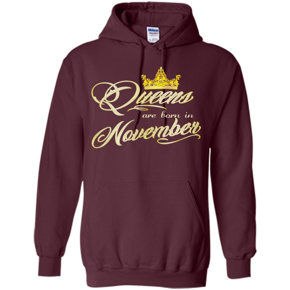 Queens Are Born In November Golden T-Shirt